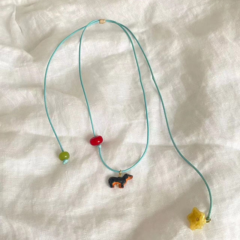 Wholesale Tourmaline  Necklace  Light Luxury Clavicle Chain