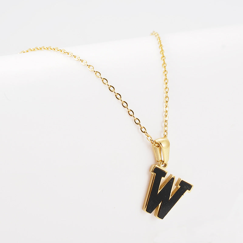 Wholesale Stainless steel letter necklace