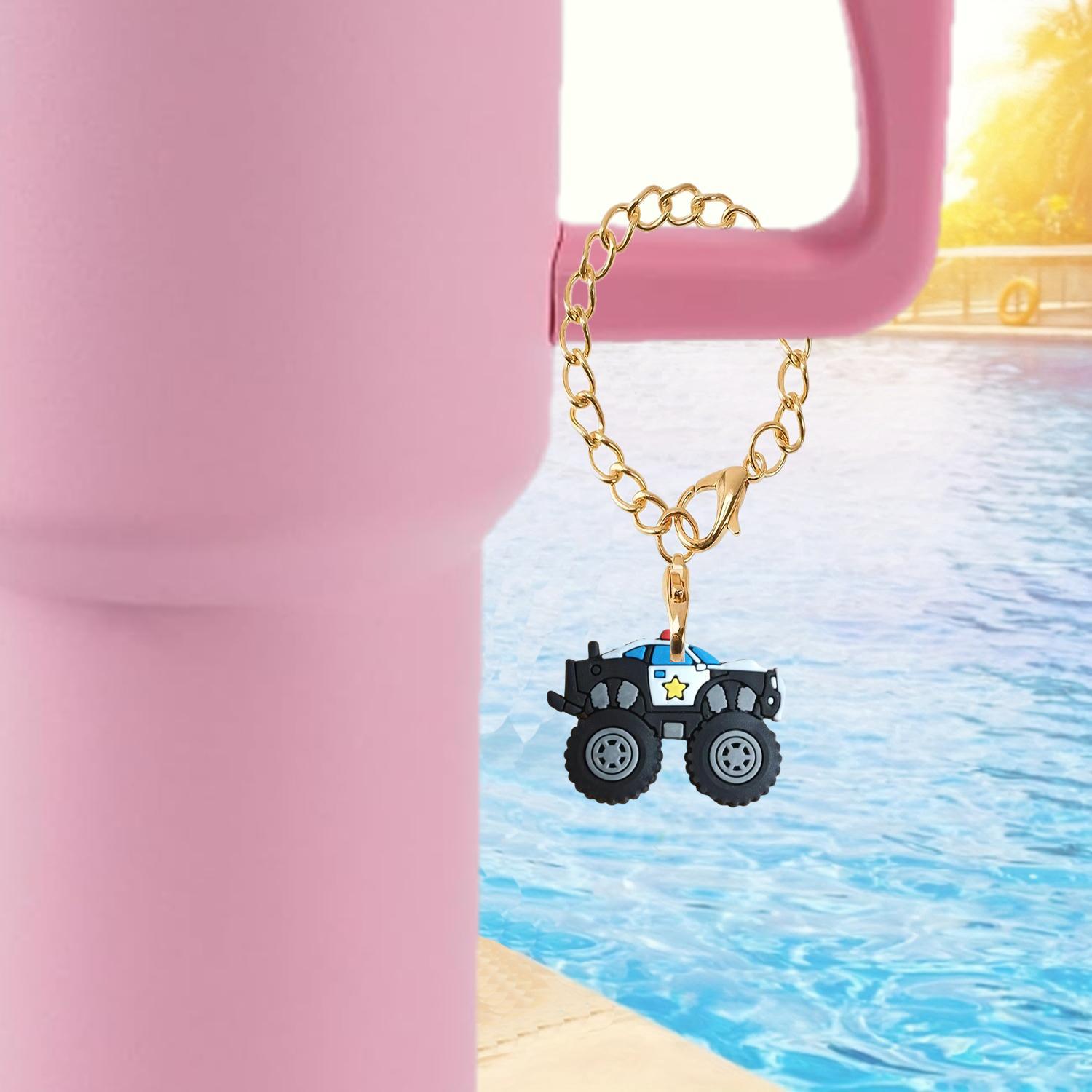 Wholesale Cartoon Truck Soft Rubber Hanging Chain Cup Accessories Chain ACC-CA-XieJi011