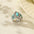 Wholesale retro diamond blue turquoise three-piece ring