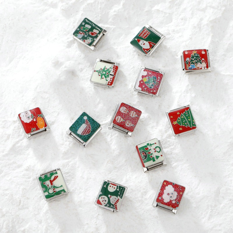 Wholesale Steel bottom Christmas retro bracelet accessories handmade DIY bracelet