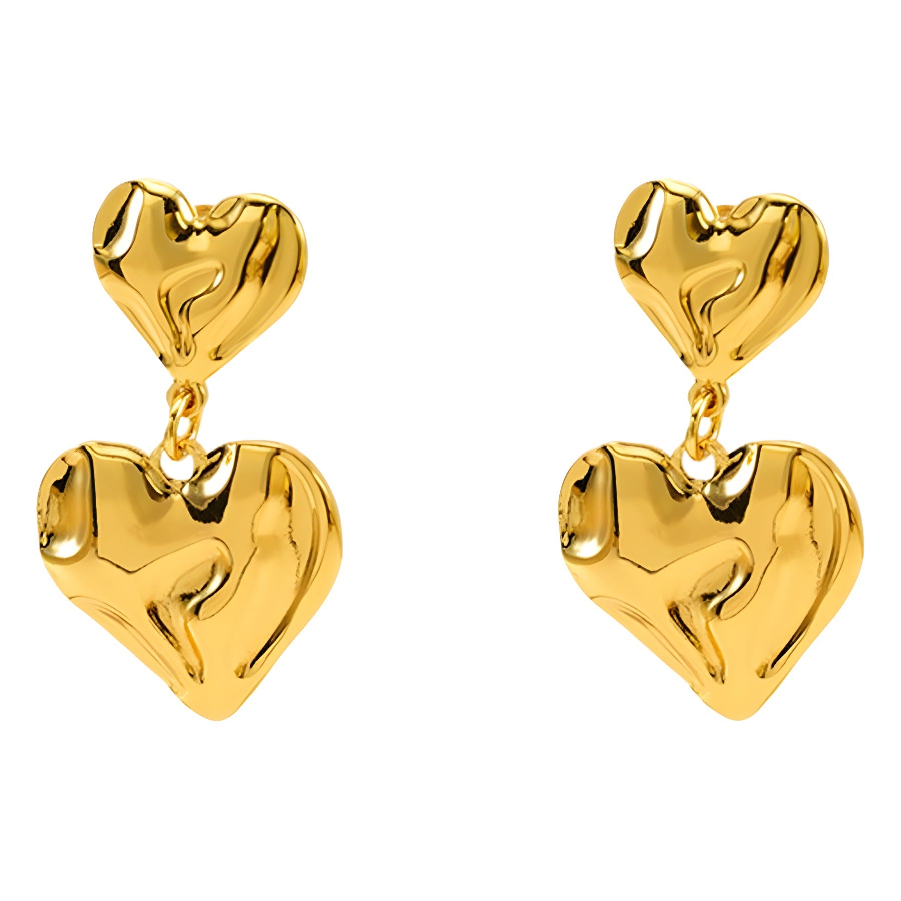 Wholesale  stainless steel plated 18K love earrings