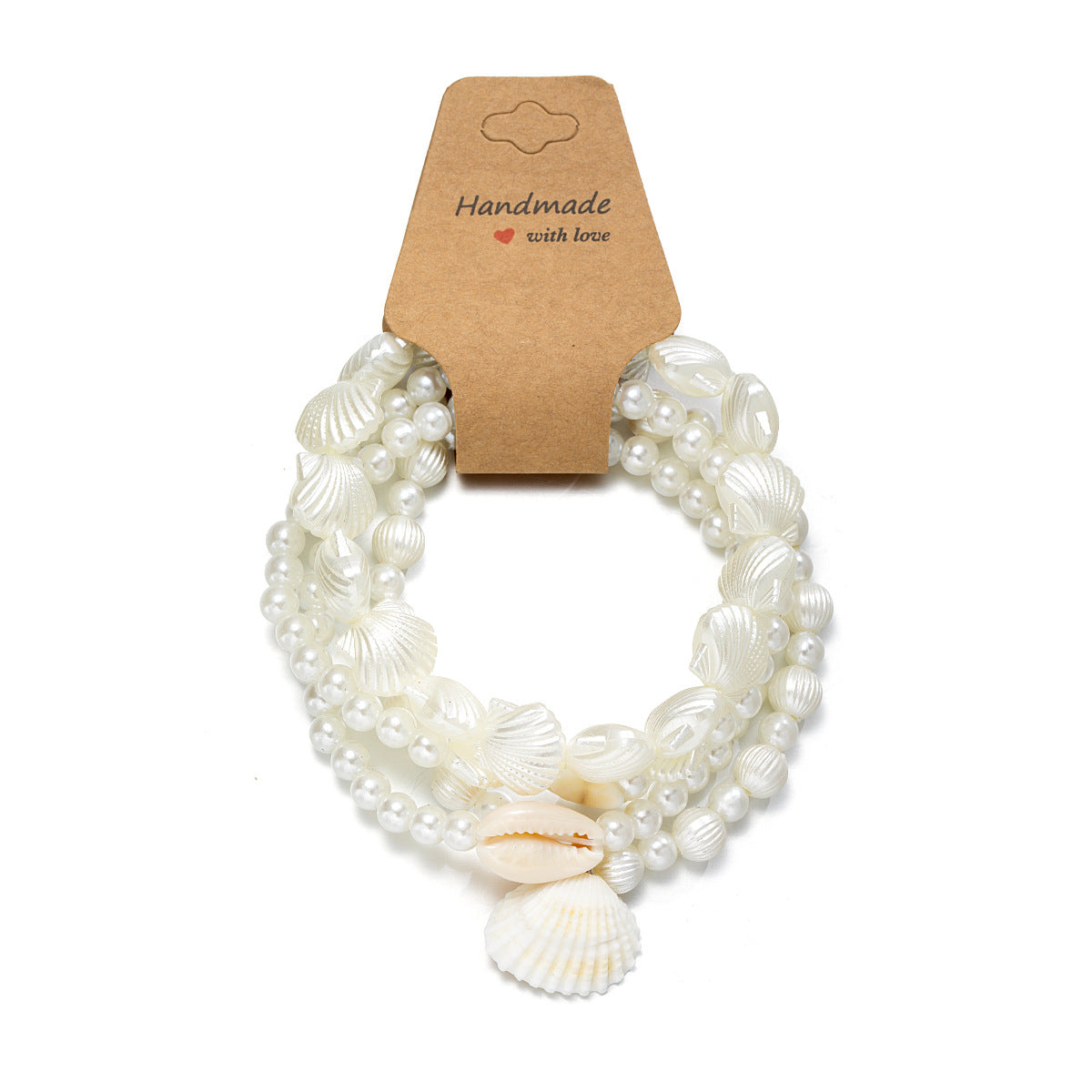 Wholesale Shell Pendant Turquoise Starfish Pearl Beaded Anklet
