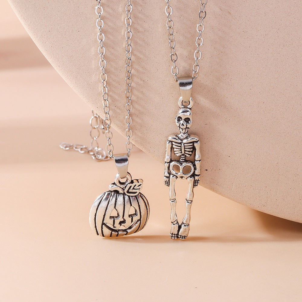 Wholesale  fashion pumpkin skull clavicle chain creative Halloween skull necklace