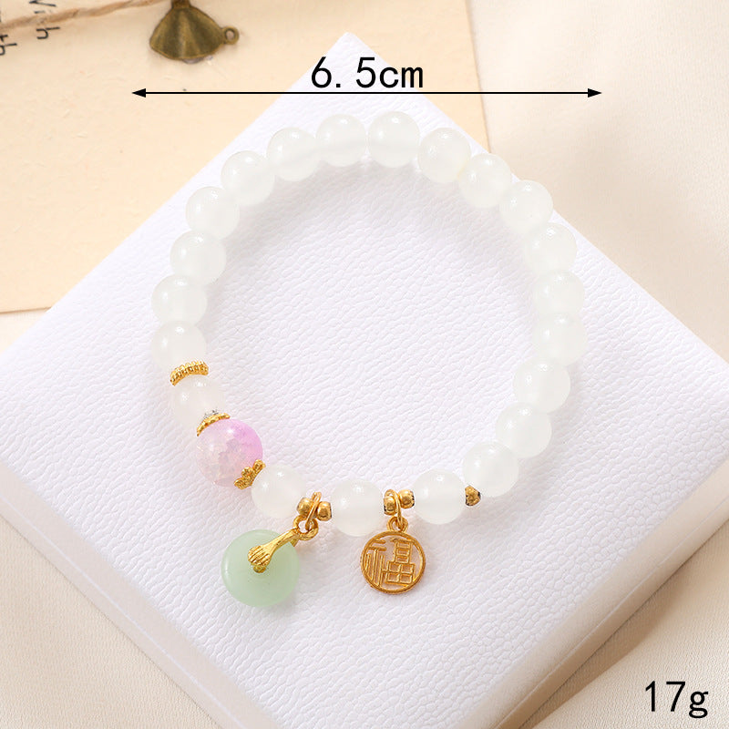 Wholesale Lily of The Valley Crystal Glass Beaded Bracelet ACC-BT-YiL001