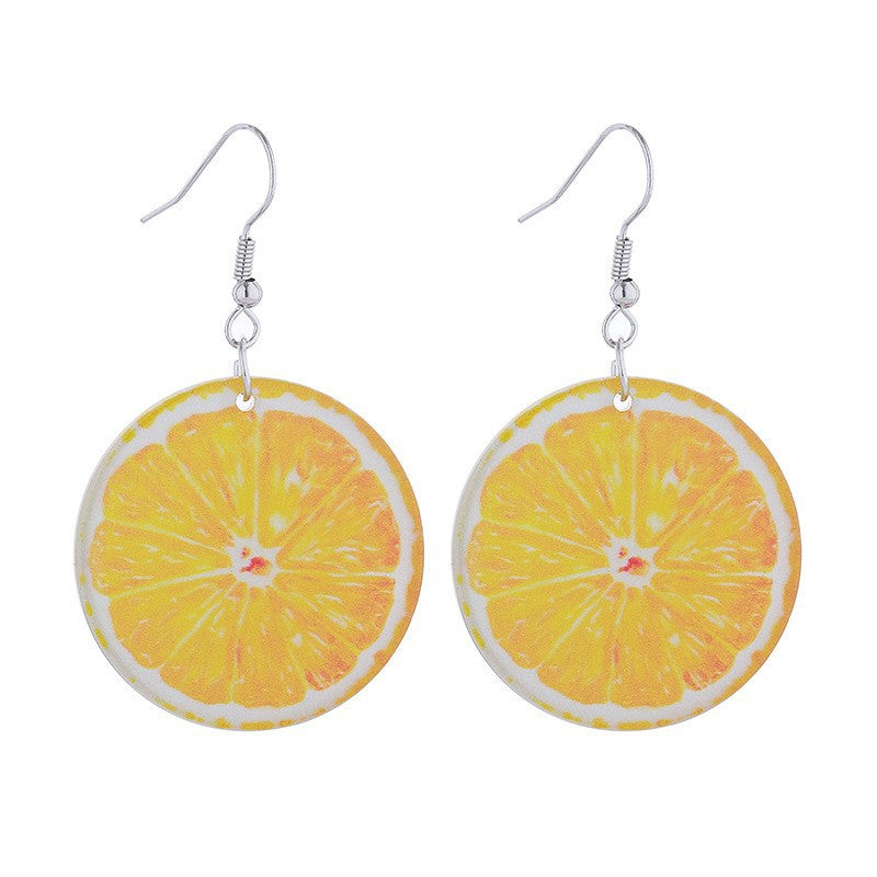 Wholesale Summer Fruit Acrylic Double-Sided Earrings