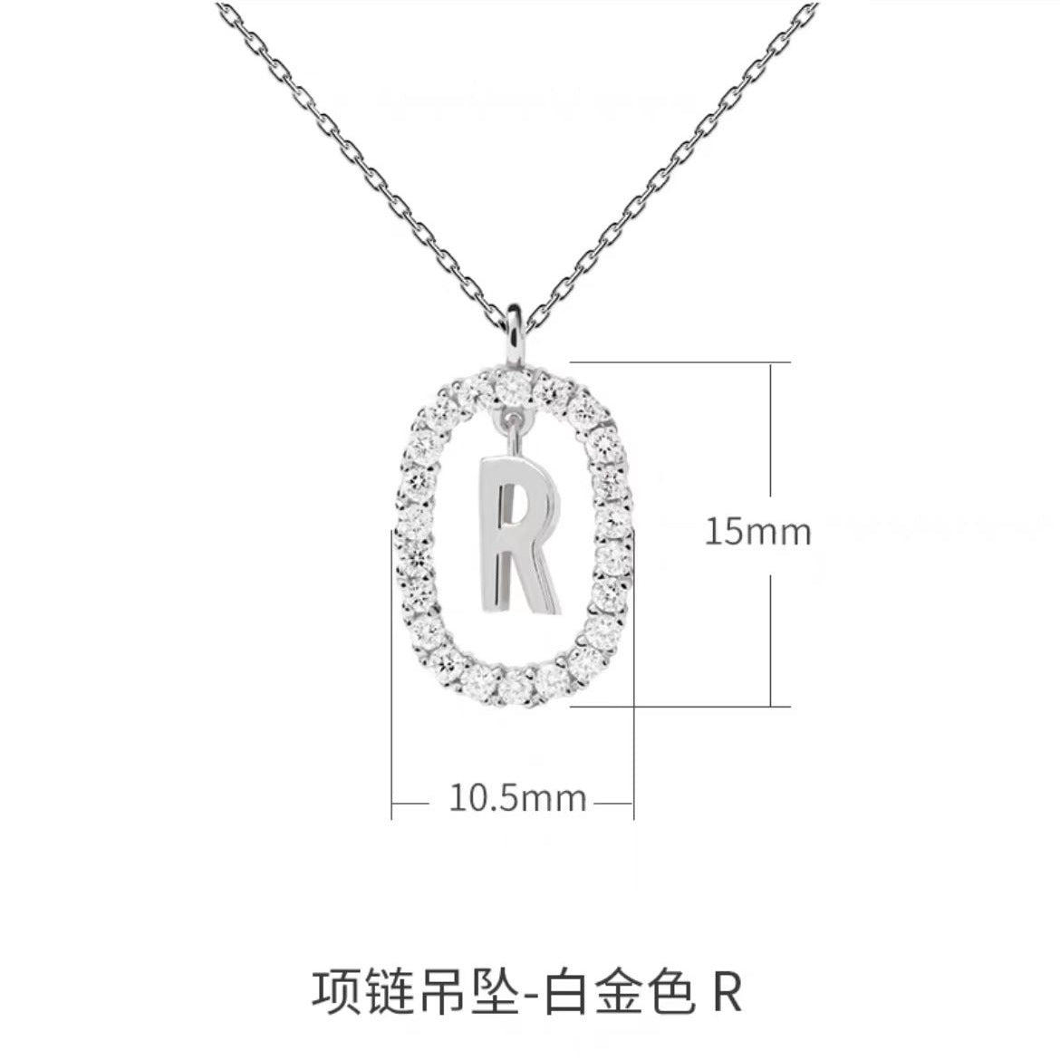 Wholesale Color Diamond Letter Necklace Inlaid with Color Zircon Clavicle Chain Choker Necklace ACC-NE-BYL002