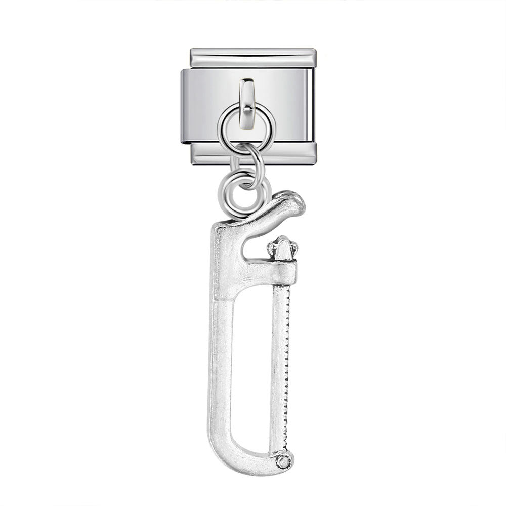 Wholesale 2PCS 9mm Italian Charm Starter Bracelets DIY Tool Shaped Pendant Stainless Steel Composable Bracelet