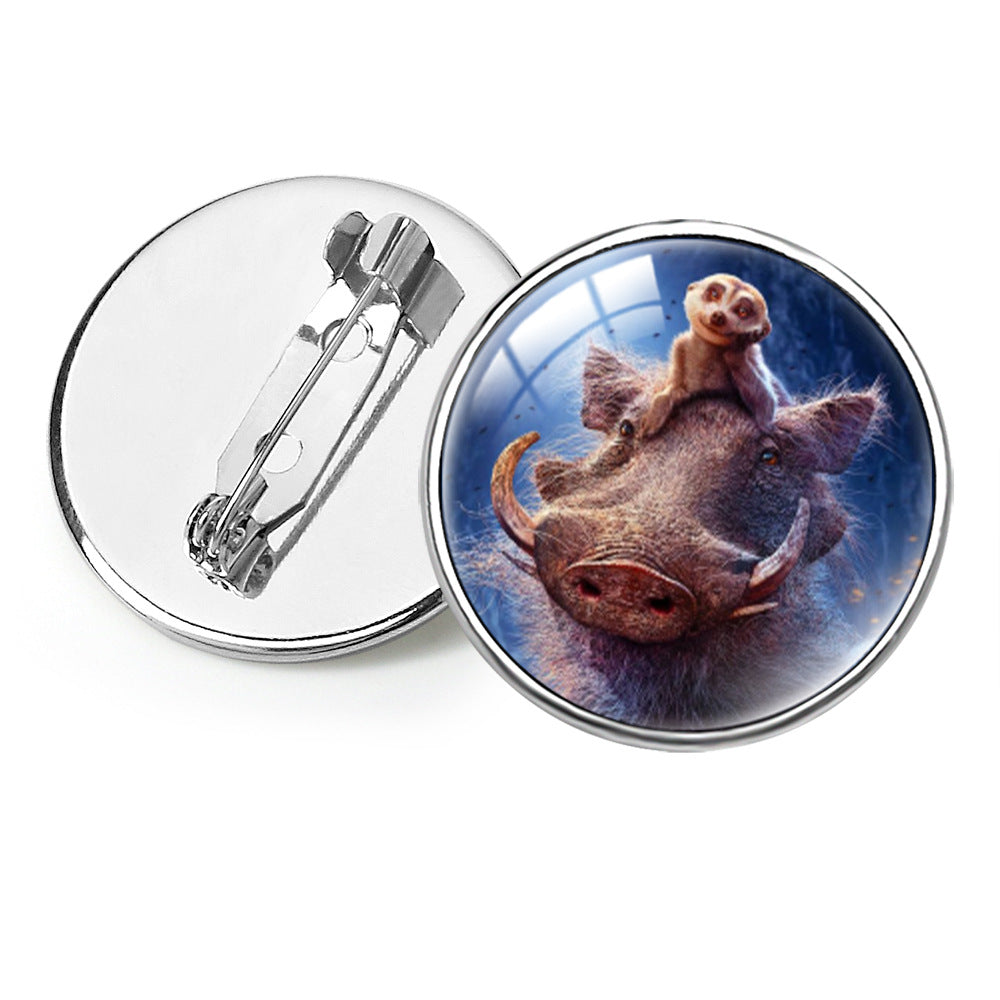 Wholesale  Animal Animation Peripheral Lion King Gem Brooch