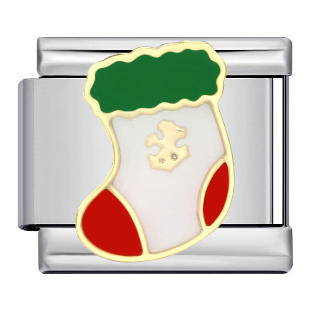 Wholesale Italian Charm Bracelet 9mm DIY Christmas-themed   Creative Stainless Steel Composable Bracelet