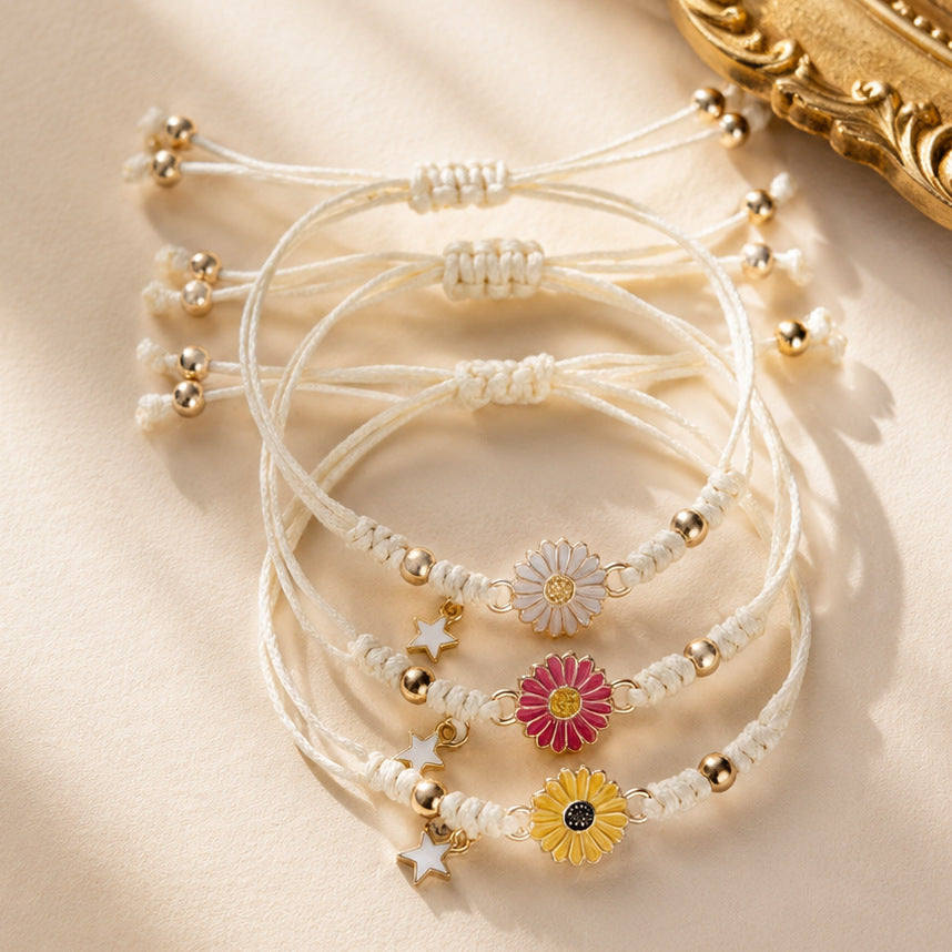 Wholesale Sunflower Woven Bracelets Fashion Accessory for Gift Giving