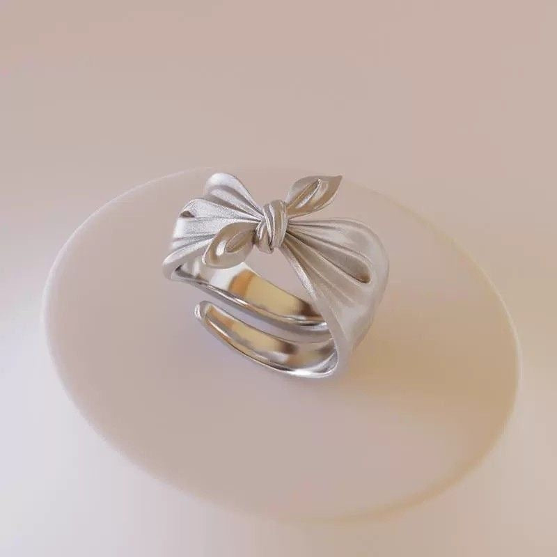 Wholesale Bow Ring Ribbon Three-Dimensional Ring