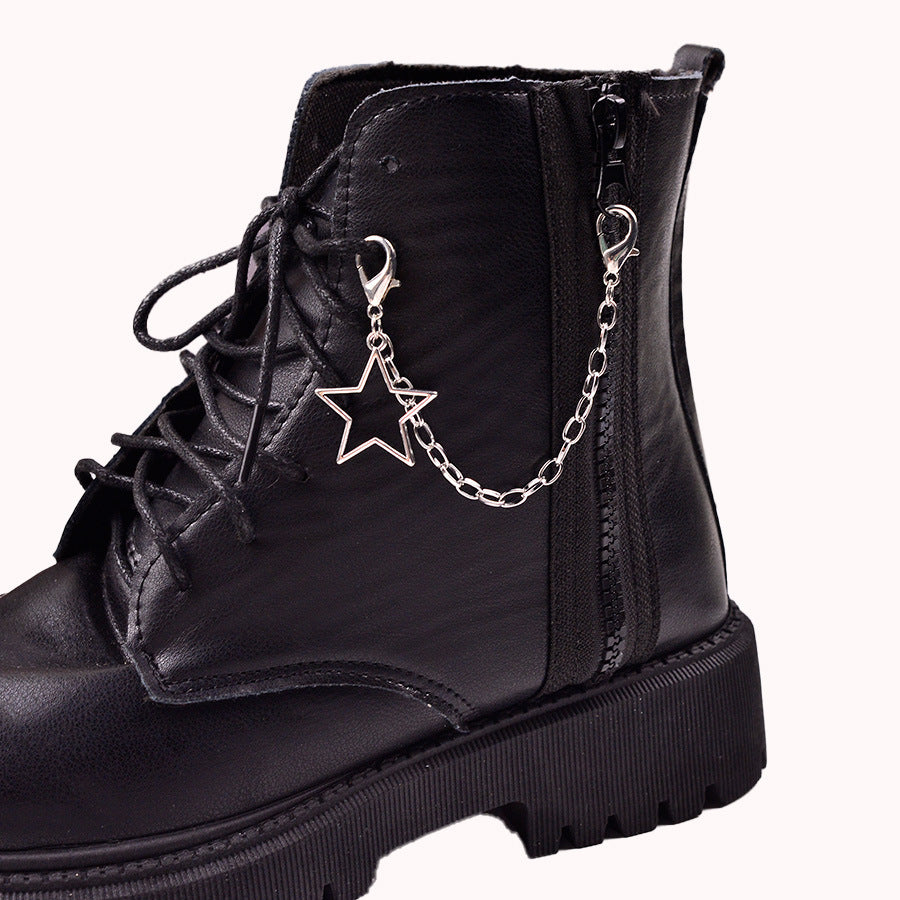 Wholesale Trendy Vintage Star Shoe Buckle Zinc Alloy Electroplated DIY Accessory For Boots Bags And Resale