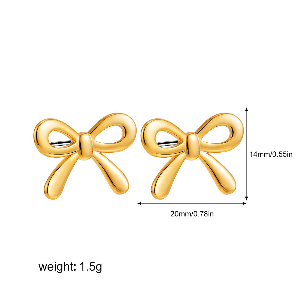 Wholesale  14k gold pleated geometric lines thread earrings