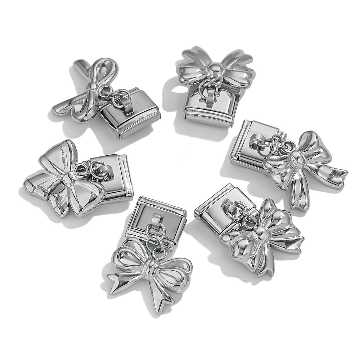 Wholesale Italian Charm Bracelet 9mm DIY Splicing Bow Stainless Steel Composable Bracelet