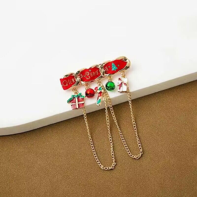 Wholesale Christmas Snowman Alloy Flower Drop Oil Brooch ACC-BCH-DingZhou002