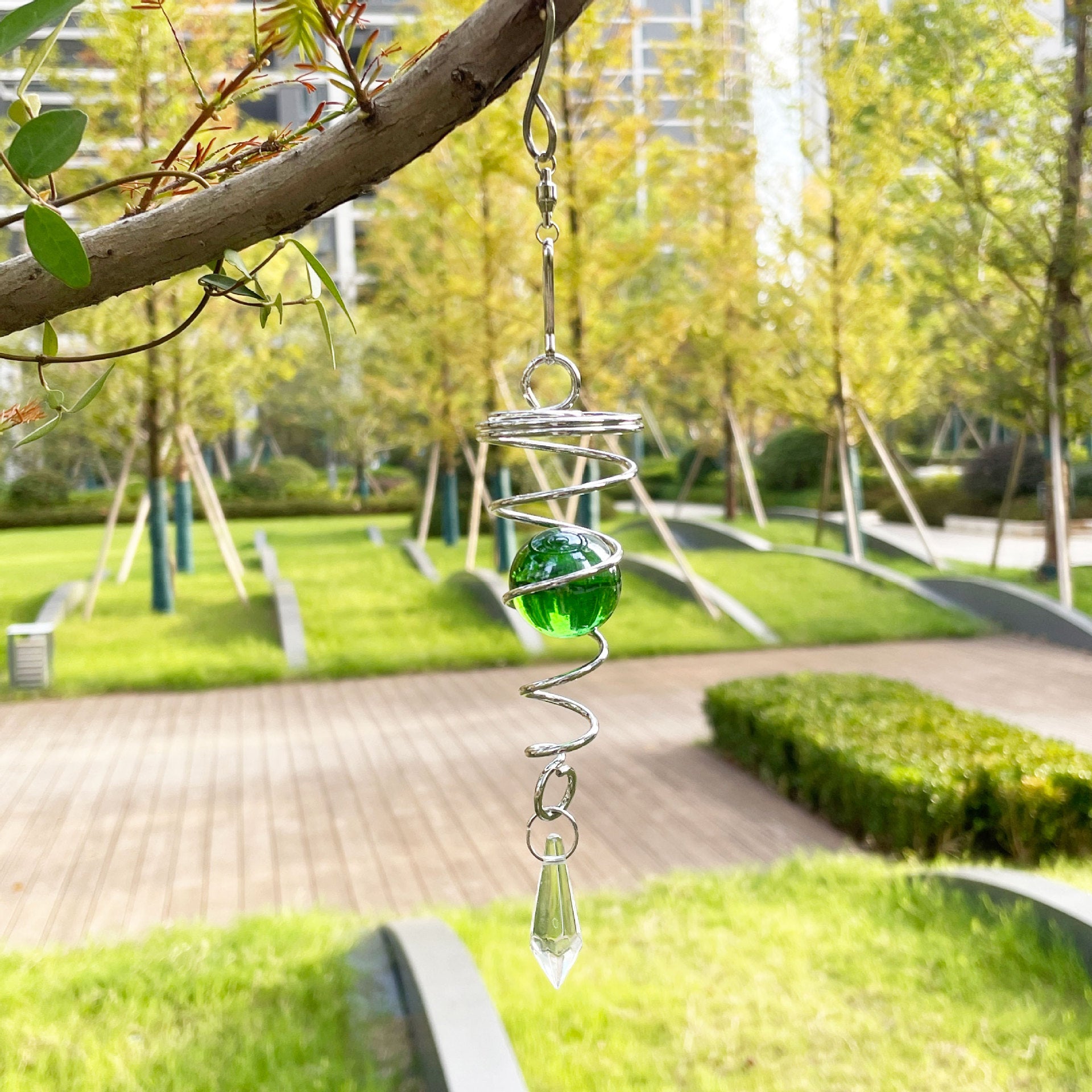 Wholesale 3D Rotating Butterfly Heart Wind Chime