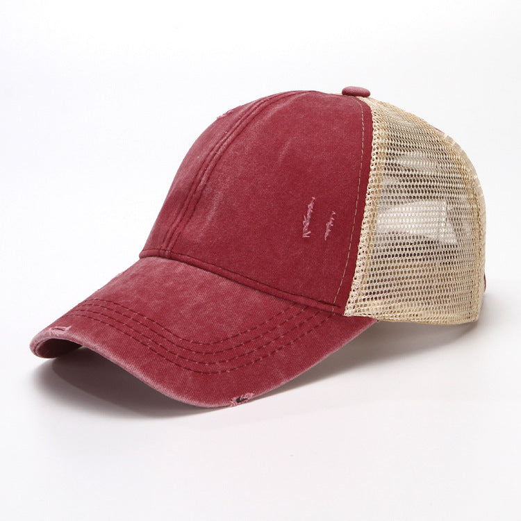 Wholesale  Baseball Cap Ponytail Cross Cross Elasticated High Ponytail Baseball Cap