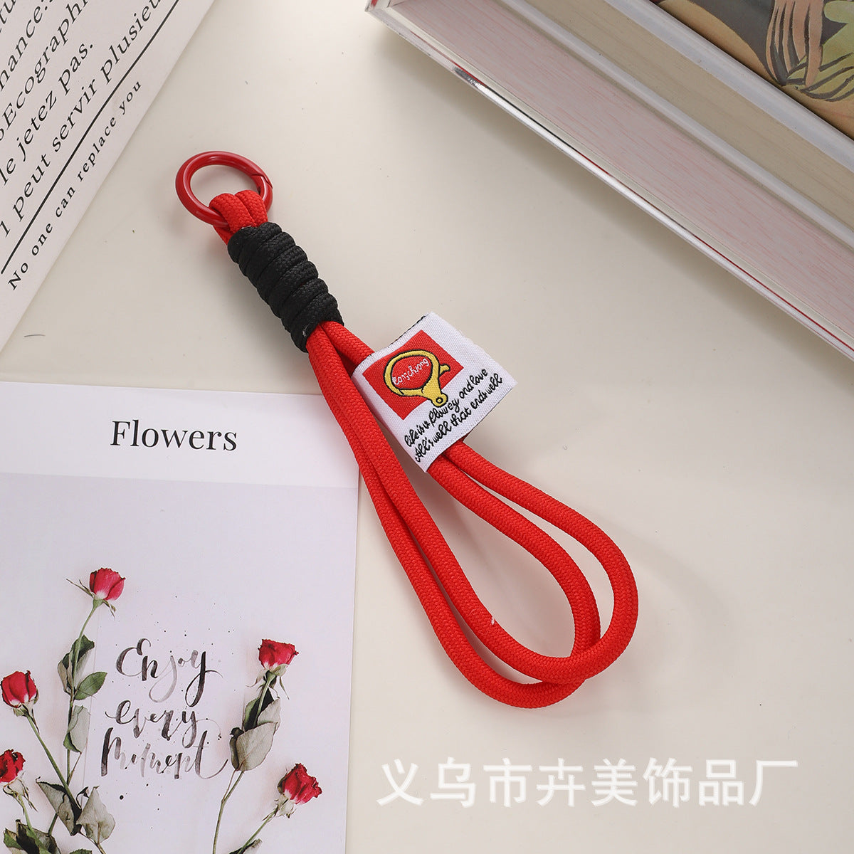 Wholesale Contrast color  wrist strap keychain