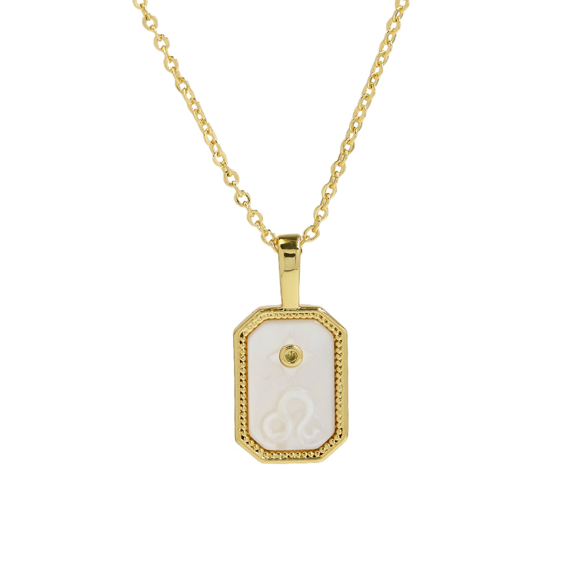 Wholesale Shell relief convex feel twelve constellation necklace