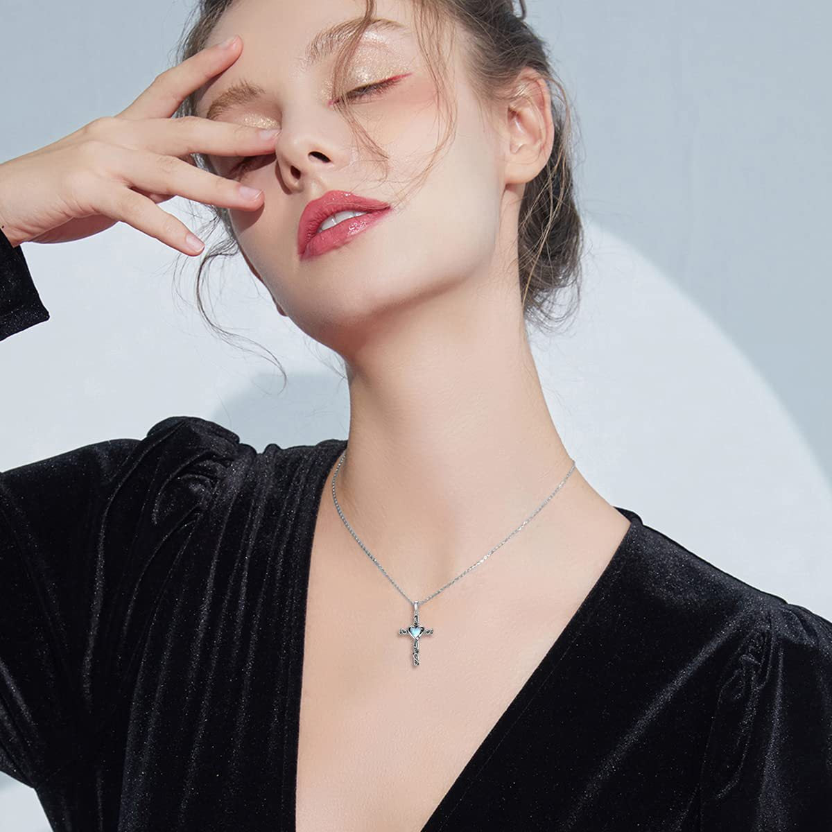 Wholesale Cross I Love You Pendant Necklace