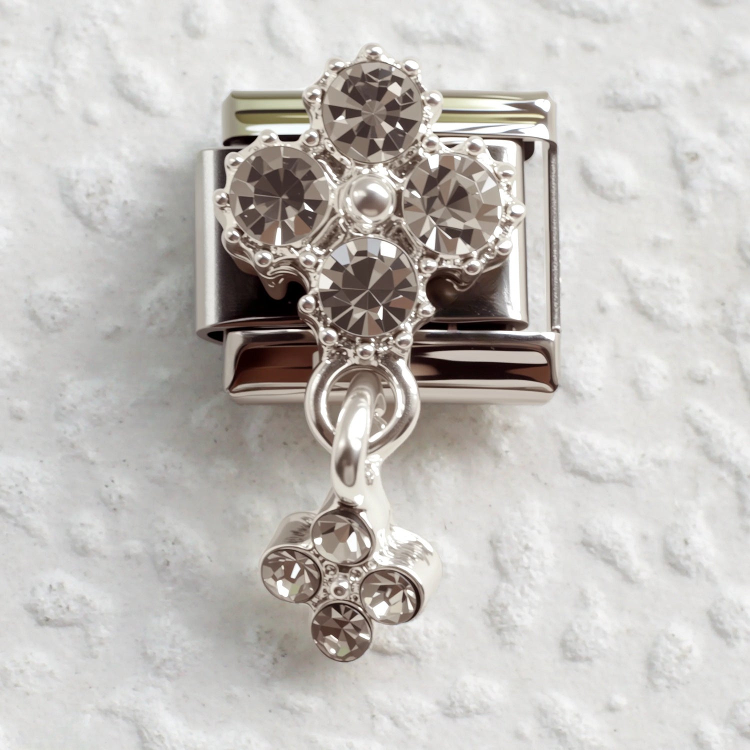 Wholesale Butterfly Flower Italian Charm Bracelet Stainless Steel Fashion Accessory Gift