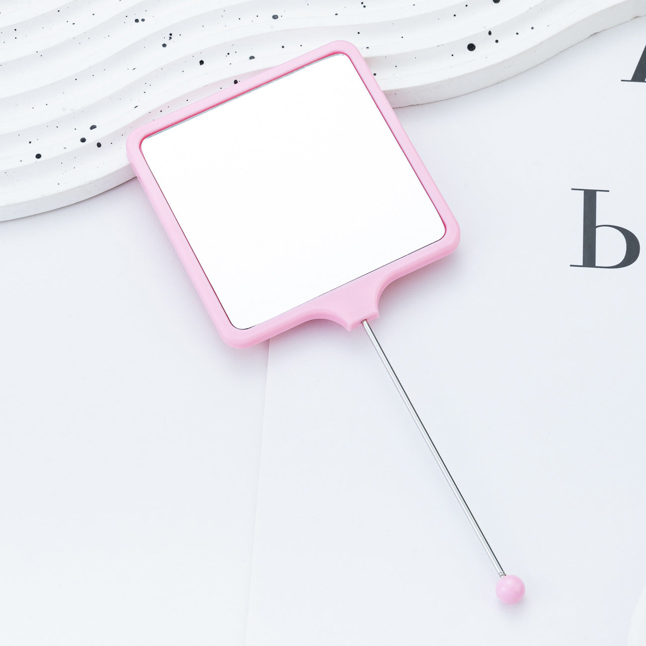 Wholesale  Beadable Mini Mirror DIY Beaded Handheld Mirror