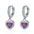 Wholesale copper inlaid zircon heart earrings