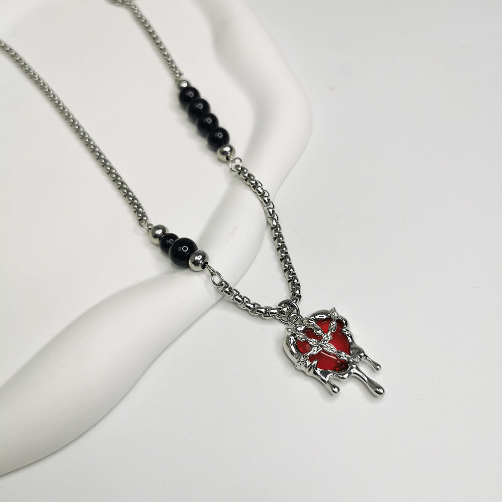 Wholesale  Titanium Steel Imprisonment Love Stitching Necklace