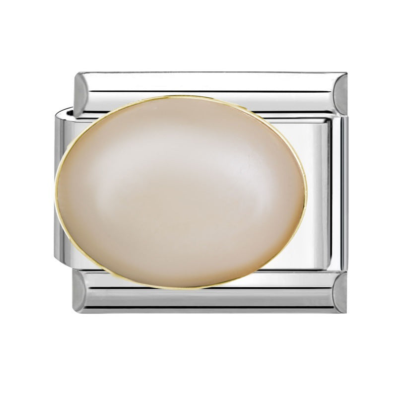 Wholesale Italian modular bracelet 9mm DIY splicing detachable simple pattern stainless steel combinable bracelet