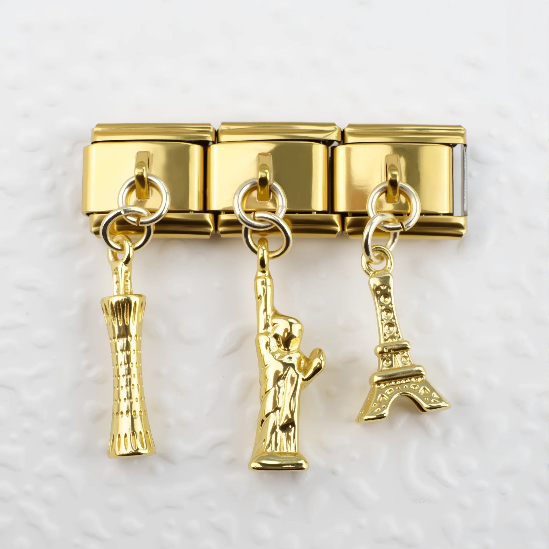 Wholesale 5pcs/pack Individual Sports &  Hobby Charms Single Section Creative Stainless Steel Composable Bracelet