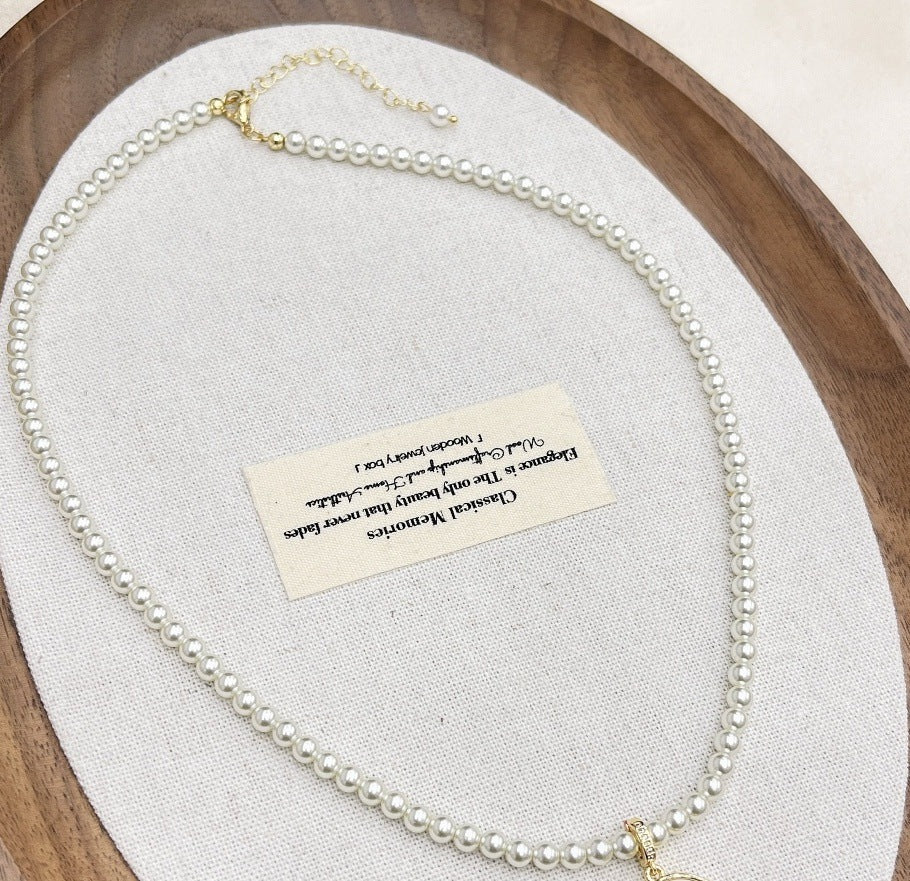 Wholesale  Luxury Shell Turquoise Pearl Pendant Necklace