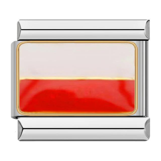 Wholesale 10pcs Italian Charm Bracelet 9mm DIY Splicing Flag Series Stainless Steel Composable Bracelet