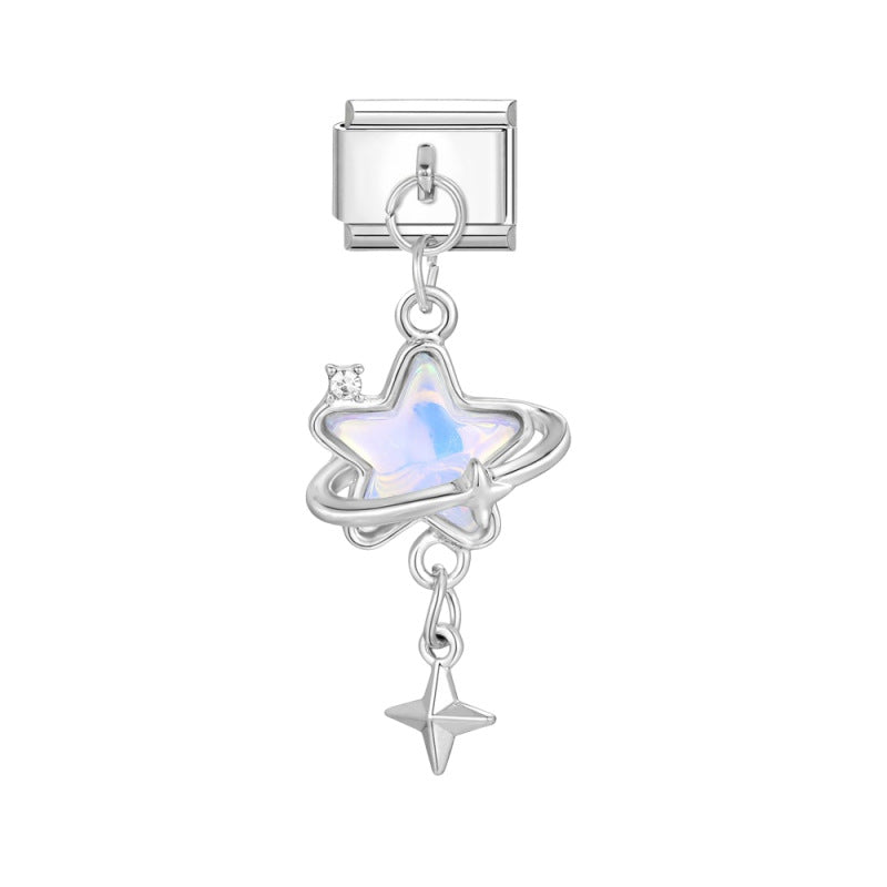 Wholesale Stainless Steel DIY Pendant Charms - Modern Unisex Jewelry Making Components for Boutique Resale