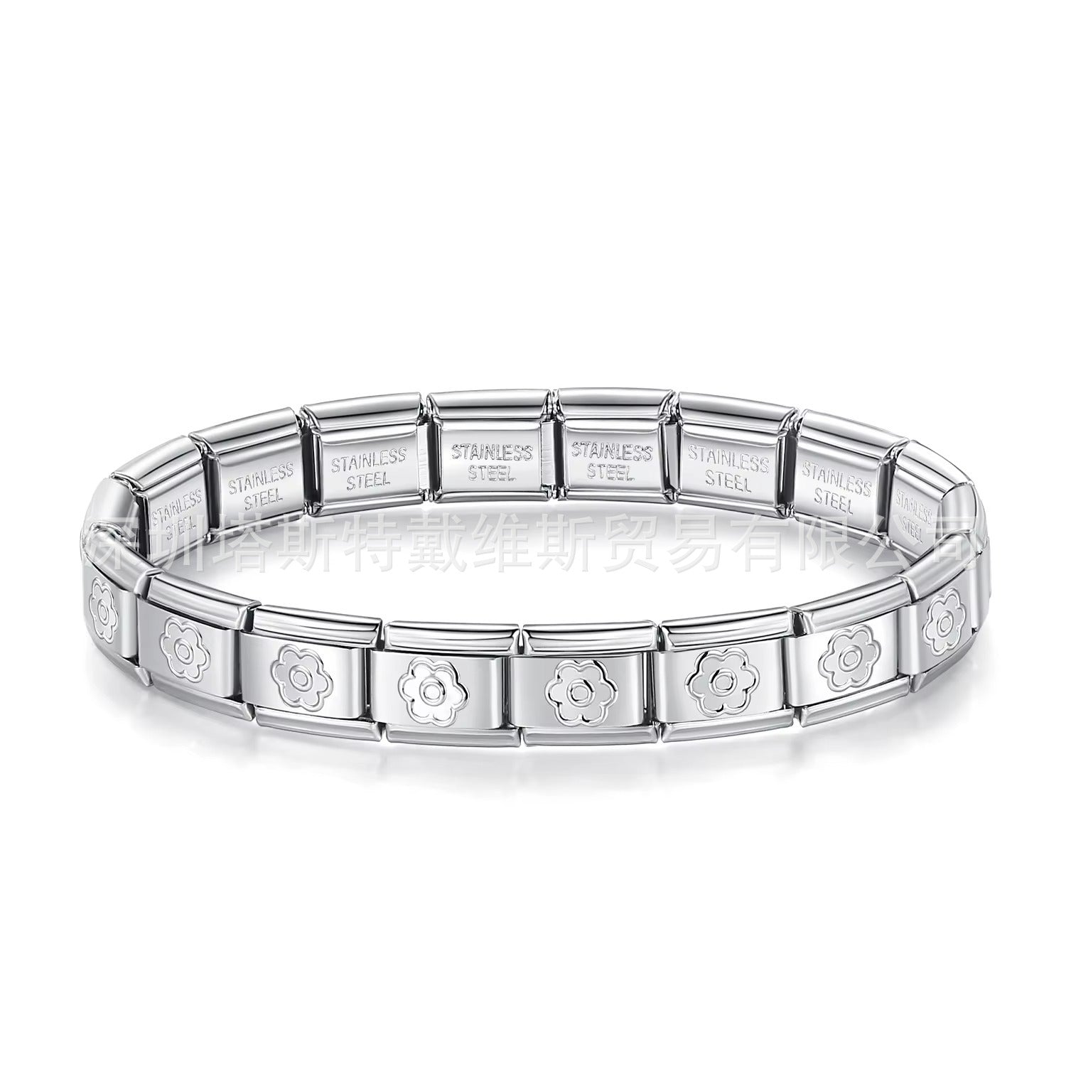 Wholesale  Italian Charm Bracelet 9mm DIY  single-section  Creative Stainless Steel Composable Bracelet