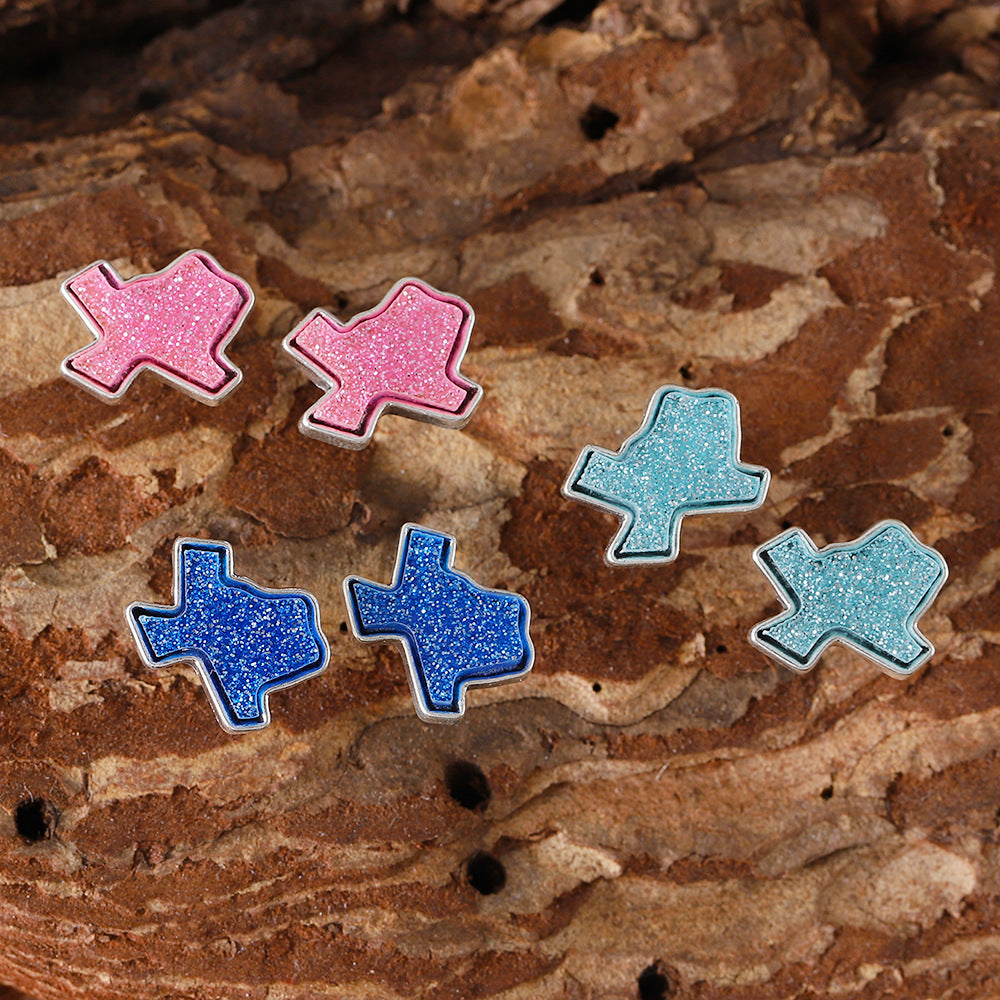 Wholesale  geometric irregular color earrings