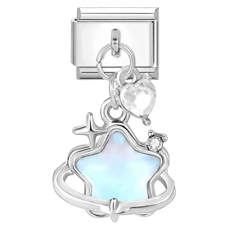 Wholesale Italian Charm Bracelet 9mm DIY Splicing Cute Creative Pendant Stainless Steel Composable Bracelet