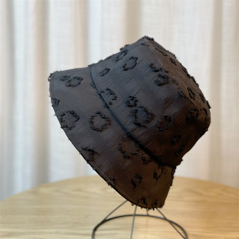 Wholesale Simple black and white flower bucket hat