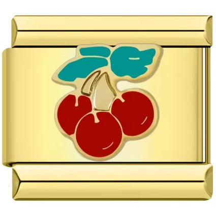 Wholesale Italian Charm Bracelet 9mm DIY Splicing Peach Blossom Black Cat Stainless Steel Composable Bracelet