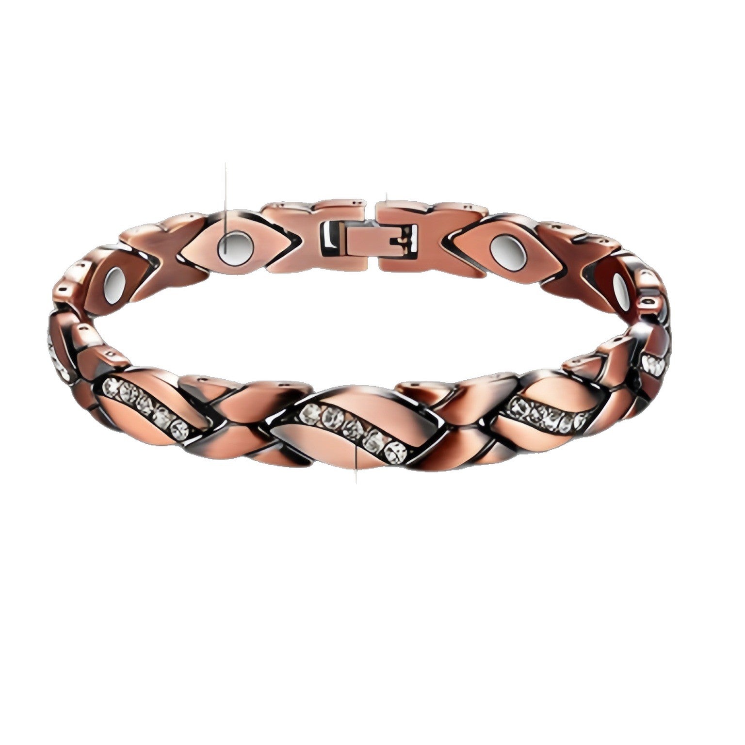 Wholesale Trendy Detachable Magnetic Leaf Bracelet Zinc Alloy Electroplated Jewelry Accessory for Everyday Wear Gift