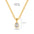 Wholesale Stainless Steel 18K Gold Color Zircon Necklace