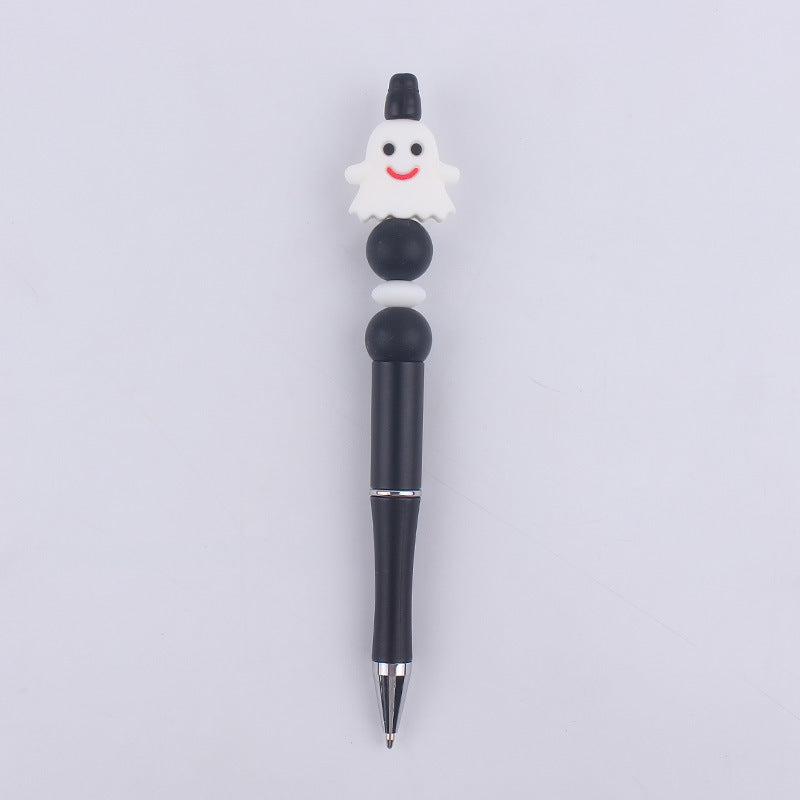 Wholesale  Halloween Pumpkin spider silicone  beaded pen