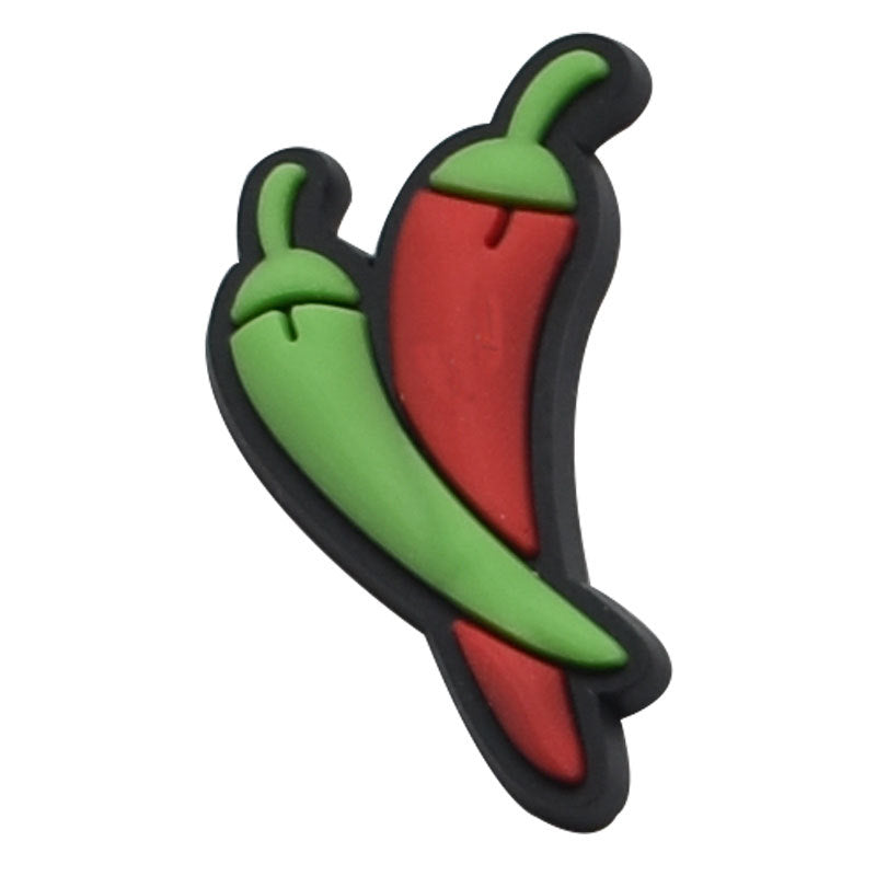 Wholesale Random 100pcs of Mexican Series PVC Soft Adhesive Hole Shoe Buckle DIY Decoration ACC-SC-RYY010