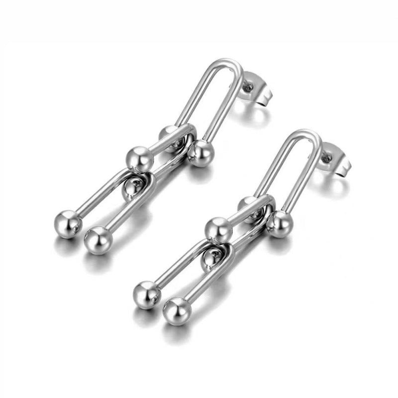 Wholesale U-chain Light Luxury Necklace 18K Gold Plated  Titanium Steel Jewelry