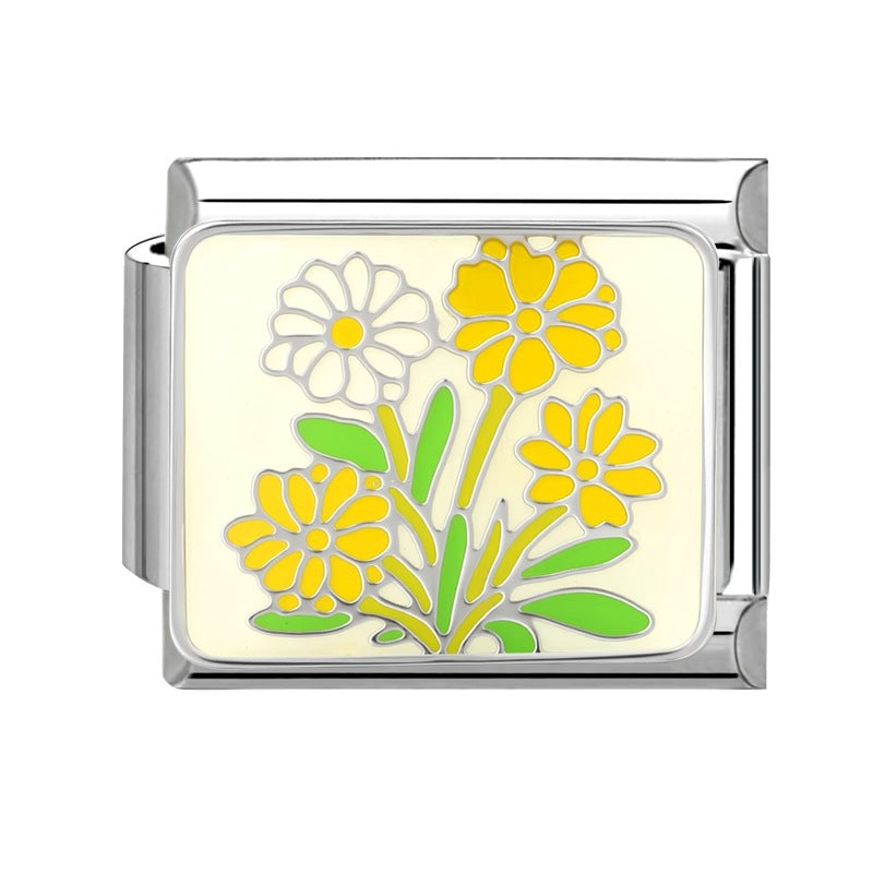 Wholesale  Italian Magic DIY Creative Steel Base Flower Module  Handmade Craft Charms