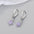 Wholesale  diamond four-leaf flower earrings  geometric flower earrings