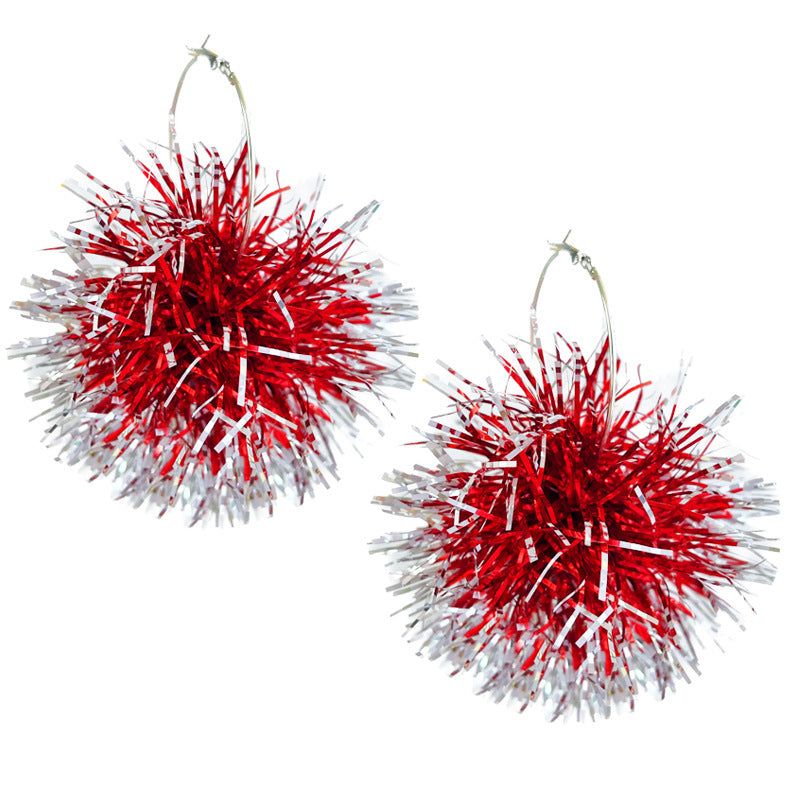 Wholesale 2 Pairs/pack Christmas Atmosphere Fireworks Earrings ACC-ES-HY179