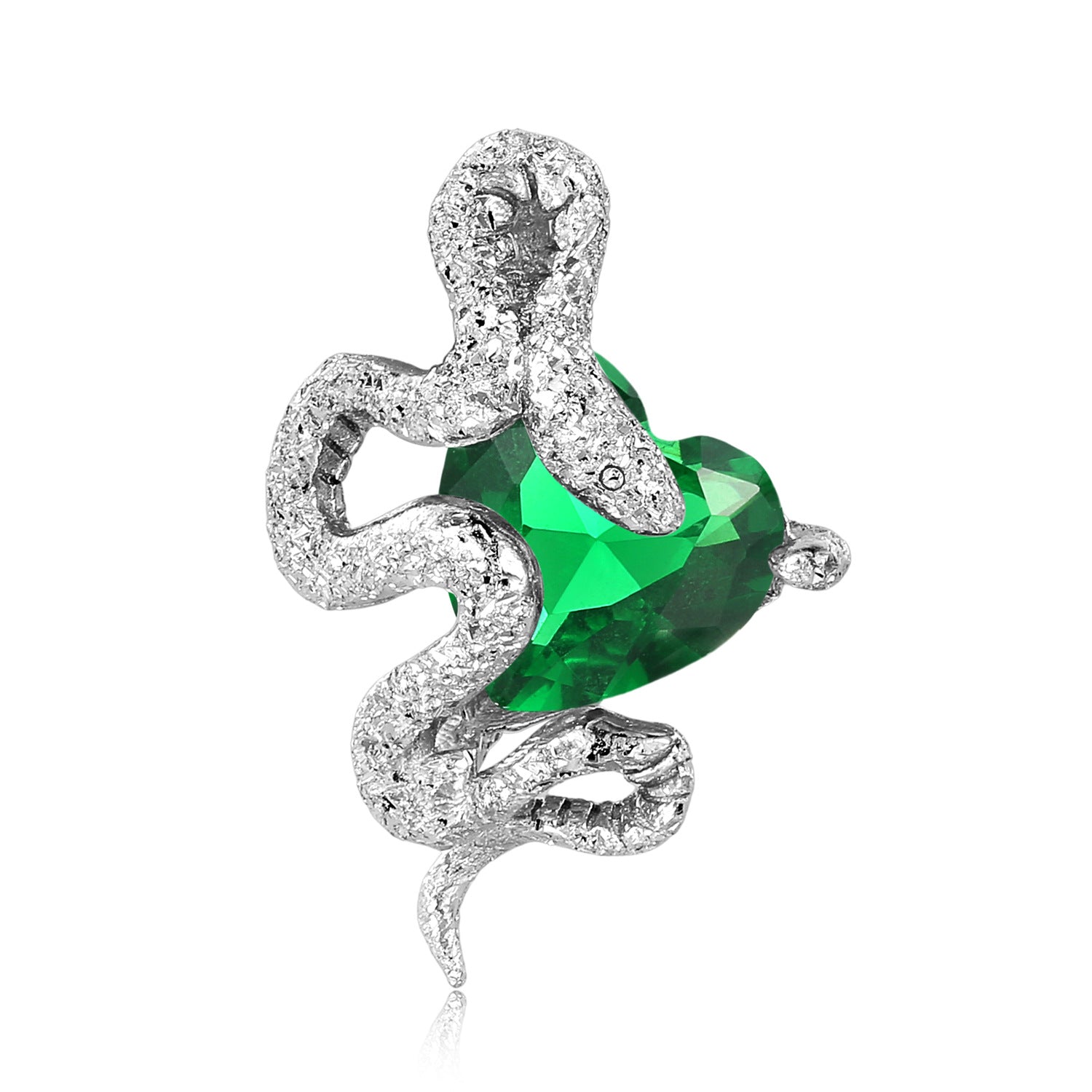 Wholesale 12 Birthstone Series Snake Heart S925 Sterling Silver Necklaces ACC-NE-MC014