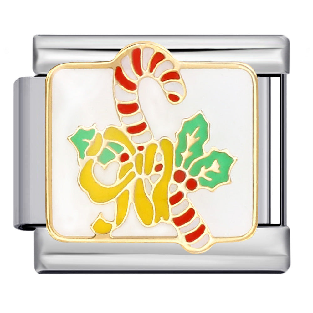 Wholesale Italian Charm Bracelet 9mm DIY Splicing Christmas Elements Stainless Steel Composable Bracelet