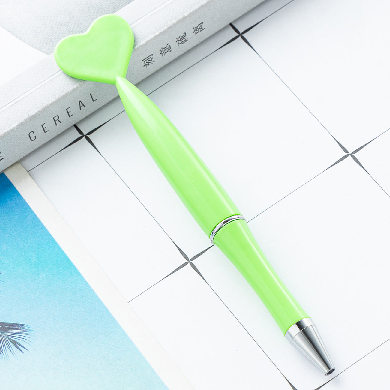 Wholesale Love Plastic Ballpoint Pen Heart Shaped Twist Pen ACC-PN-HuaH045